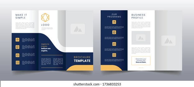 modern trifold business brochure template