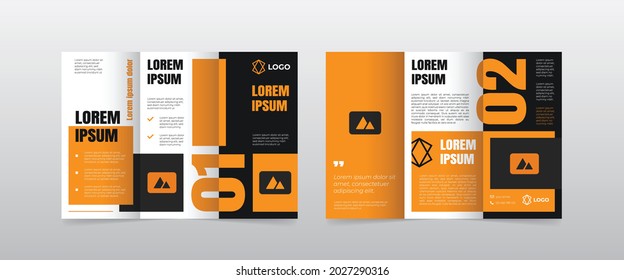 modern trifold business brochure template