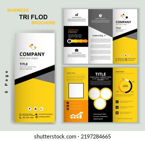 modern trifold business brochure template. Creative Flyer template flat design set. geometric abstract business brochure. Corporate minimalist promotion layout. Professional trend brochure.