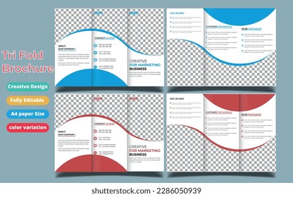 modern trifold business brochure template
