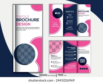 Modern trifold business brochure template