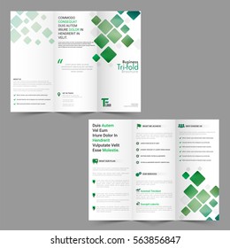 Modern Tri-Fold Corporate Brochure design for Business concept.