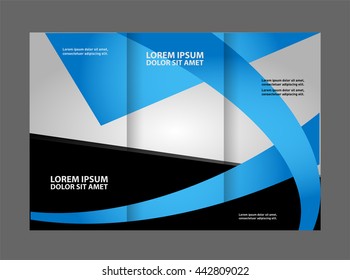 modern tri-fold template for advertising concept brochure in red
