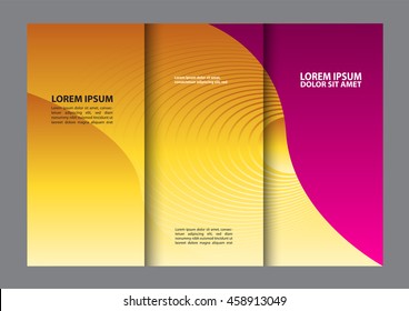 modern tri-fold template for advertising concept brochure
