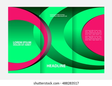 modern tri-fold template for advertising concept brochure
