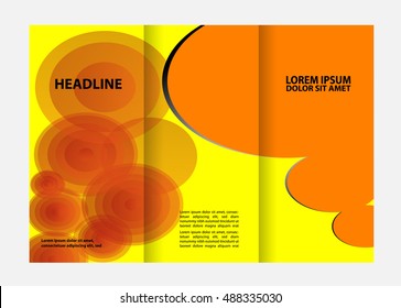 modern tri-fold template for advertising concept brochure
