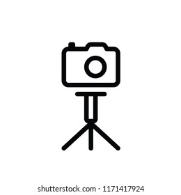 modern tripod camera icon