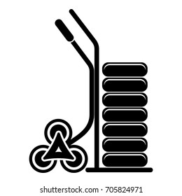 Modern trolley icon. Simple illustration of modern trolley vector icon for web