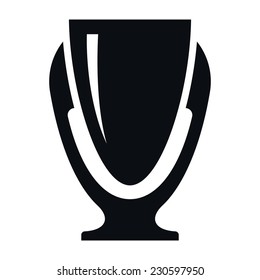 Modern Trophy Cup Icon Design, Vector Illustration