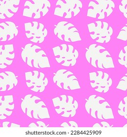 Modern tropic abstract seamless pattern. Digital paper. Tropical exotic abstract plants, leaves. Summer repeat background.