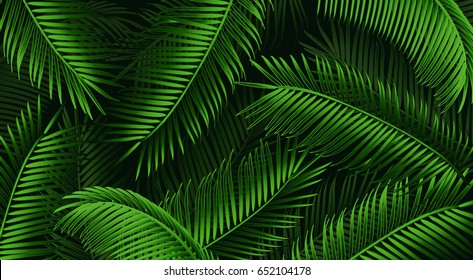 Modern Tropic wallpaper design. Wide floral background. Eps10 vector.