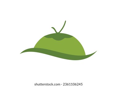 Modern tropical coconut logo design, Vector design template