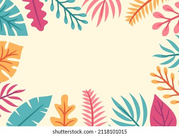 Modern tropical leaves background design. Botanical background. Tropical plant background - Shutterstock ID 2118101015