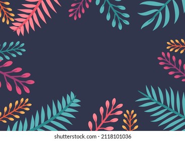 Modern tropical leaves background design. Botanical background. Tropical plant background