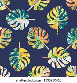 Modern tropical leaves pattern, great design for any purposes. Modern background design. Botanical illustration. Beautiful seamless floral jungle pattern. Beautiful floral pattern, exotic print.