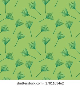 Modern Tropical Vector Seamless Pattern. Painted Floral Background. Fine Summer Textile. Beautiful Male Shirt Female Dress Texture. Monstera Feather Banana Leaves Dandelion Tropical Seamless Pattern.