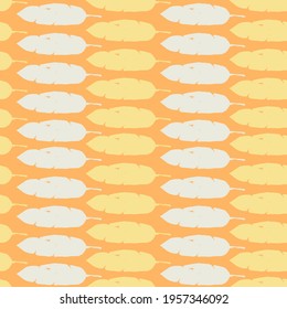 Modern Tropical Vector Seamless Pattern. Banana Leaves Monstera Feather Dandelion Tropical Seamless Pattern. Nice Summer Fabrics. Drawn Floral Background. Elegant Male Shirt Female Dress Texture.