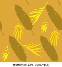 Moderno patrón de infiltración de vectores tropicales. Elegante Textura de vestir de mujer con camiseta masculina. Moda De Verano Chic. Fondo Floral Pintado. La Pluma Dandelion Banana Deja El Patrón Tropical De Monstera Sin Marea.