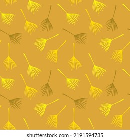 Modern Tropical Vector Seamless Pattern. Beautiful Male Shirt Female Dress Texture. Cool Summer Fabrics. Doodle Floral Background. Feather Dandelion Monstera Banana Leaves Tropical Seamless Pattern.