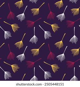 Modern Tropical Vector Seamless Pattern. Banana Leaves Monstera Feather Dandelion Tropical Seamless Pattern. Painted Floral Background. Fine Summer Fashion. Elegant Male Shirt Female Dress Texture.