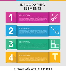 Modern trowel infographic template. infographic design with trowel icons includes brick wall. can be used for presentation, diagram, annual report, web design.