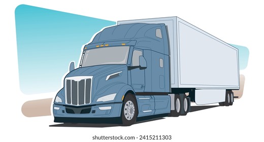 Modern truck cargo road isolated background white grey design vector template isolated