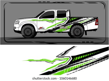 modern truck graphic. Abstract graphics design for Truck and vehicle vinyl wrap. Vector no gradients