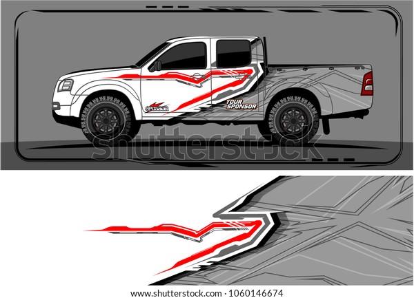 modern truck graphic. Abstract
graphics design for Truck and vehicle vinyl wrap. Vector no
gradients