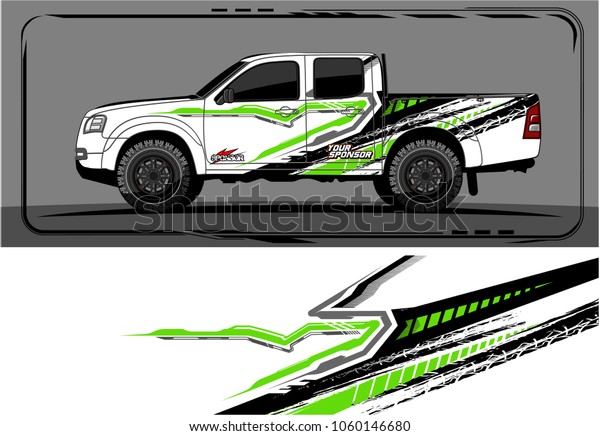 modern truck graphic. Abstract
graphics design for Truck and vehicle vinyl wrap. Vector no
gradients