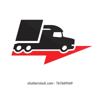 Modern Truck Logistic Delivery Logo - Express Cargo