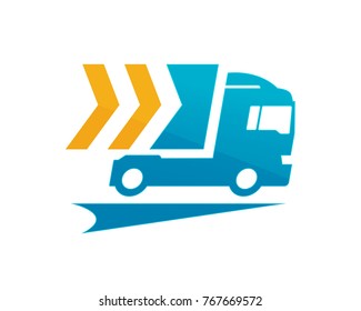 Modern Truck Logistic Delivery Logo - Speedy Cargo 