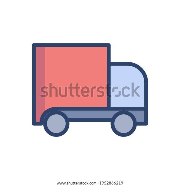 Modern truck service icon\
illustration