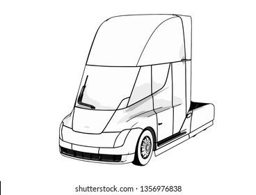 modern truck vector