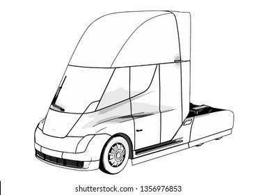 modern truck vector