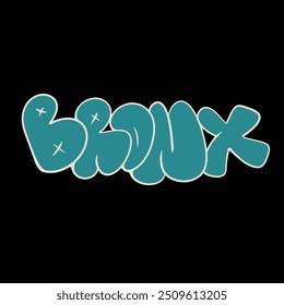 Modern tshirt design bronx streetwear clothing typography quotes for apparel
