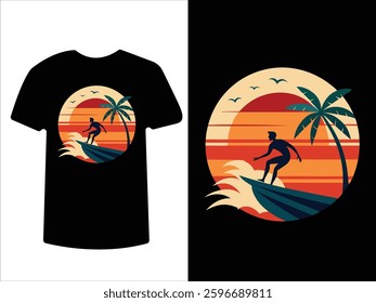 a modern T-shirt design on white background