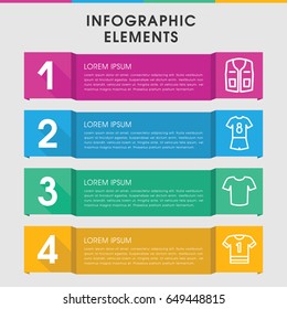 Modern t-shirt infographic template. infographic design with t-shirt icons includes . can be used for presentation, diagram, annual report, web design.