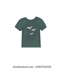 Camiseta moderna sobre fondo blanco