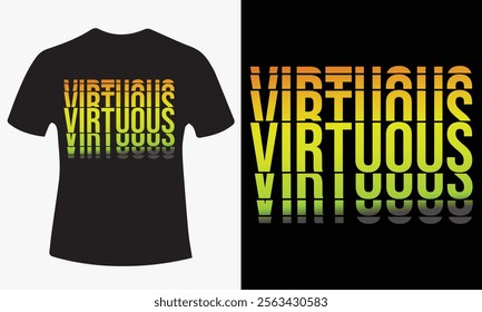 Modern t-shirt virtuous design vector file