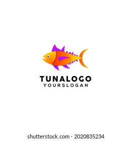 modern tuna colorful logo design template