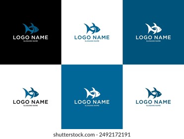 modern tuna fish illustration logo