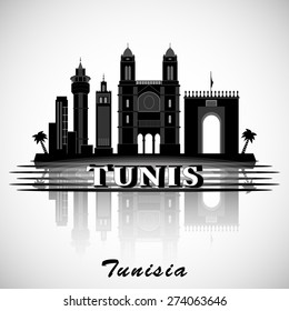 Modern Tunis City Skyline Design