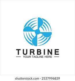 Modern Turbine logo design Logo for aviation, company, brand, industry, Wind energy power. With a modern concept.