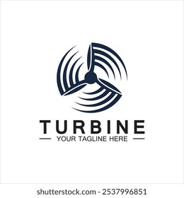 Modern Turbine logo design Logo for aviation, company, brand, industry, Wind energy power. With a modern concept.