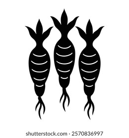 Modern turmeric silhouette vector ideal for culinary projects