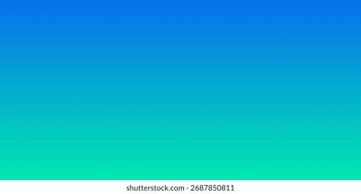 Modern turquoise to blue gradient background vector. Smooth color blend with minimal and clean design. Perfect for web design, presentation, and digital templates.