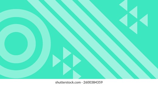 modern turquoise vector background with geometric shapes, diagonal lines, and circular patterns, creating a sleek and dynamic abstract design with a fresh and futuristic feel.