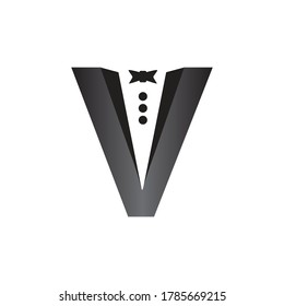 modern tuxedo man logo vector illustration. Tuxedo logo icon.