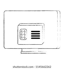 modern tv back isolated icon