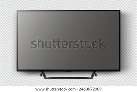 Modern TV with blank screen mockup